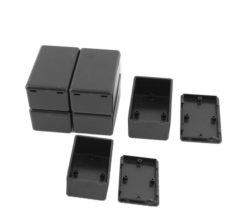 YXQ 60x36x25mm Waterproof Electric Project Case Junction Box with Cover Black Plastic, 6-Pack - Image 1